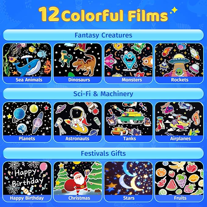Dinosaur Toys for Kids 3-5 | 15 Sleeping Sounds+12HD Films+7 Colors+360°Rotating | Easter Dinosaur Egg Light Dinosaurs Primal Hatch Boy Toys for Boys Star Projector Sound Machine Egg Light for Nursery