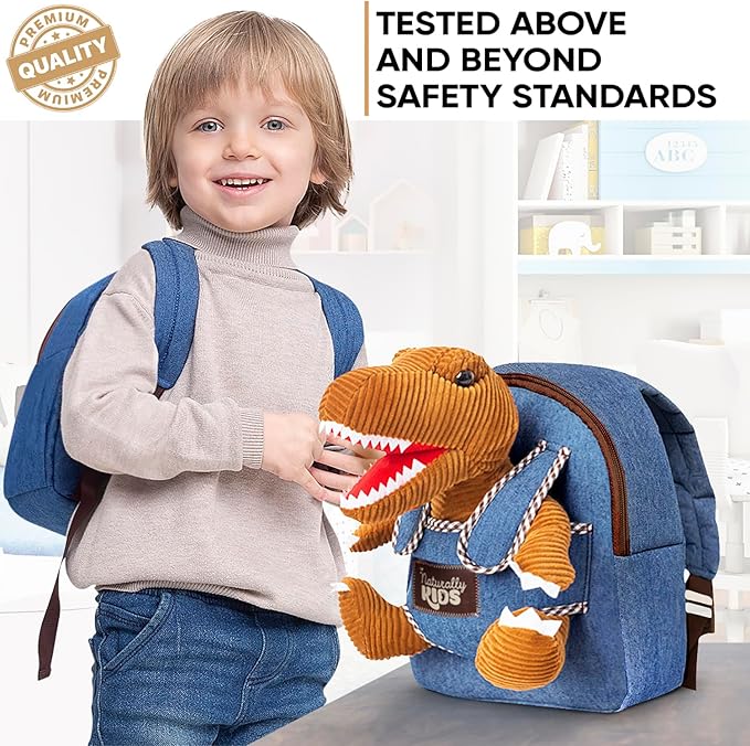 Dinosaur Toys for Kids 3-5, Dinosaur Toys for Kids 2-4, Birthday Gifts for 2 Year Old Boy, Gifts for 3 Year Old Boys, Toddler Backpack