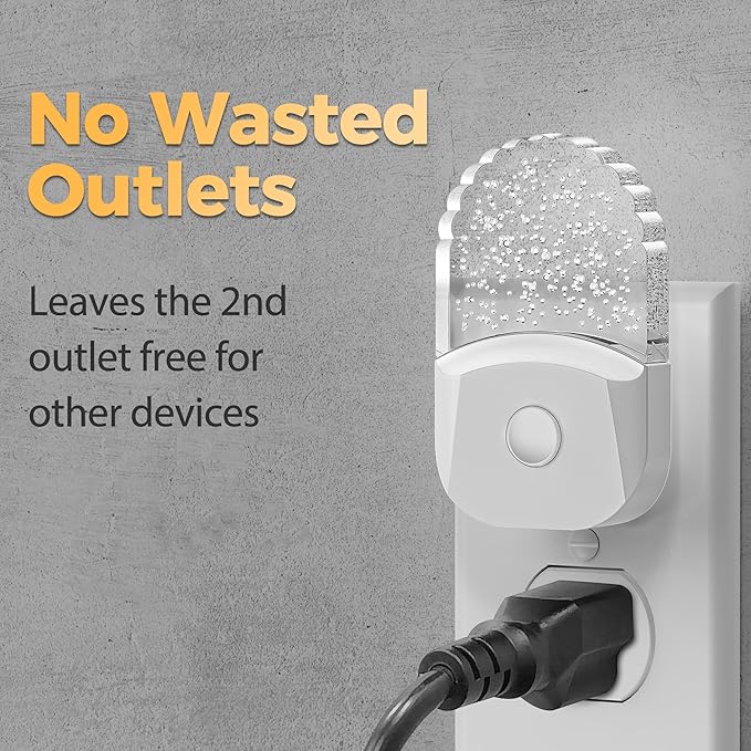 DORESshop Night Lights Plug Into Wall [2 Pack] 3CCT LED Night Light with Dusk to Dawn Sensor, Plug in Nightlight for Kids, Bathroom, Bedroom, Nursery Room (Amber-3000K-5000K)