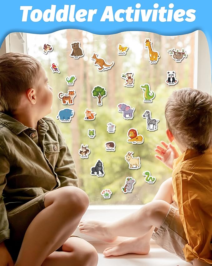 Walenced Reusable Sticker Book for Toddlers, Stickers for Kids, Toddler Craft Activities, Toddler Travel Toys Ages 3 and Up Boy Girl Birthday Gifts