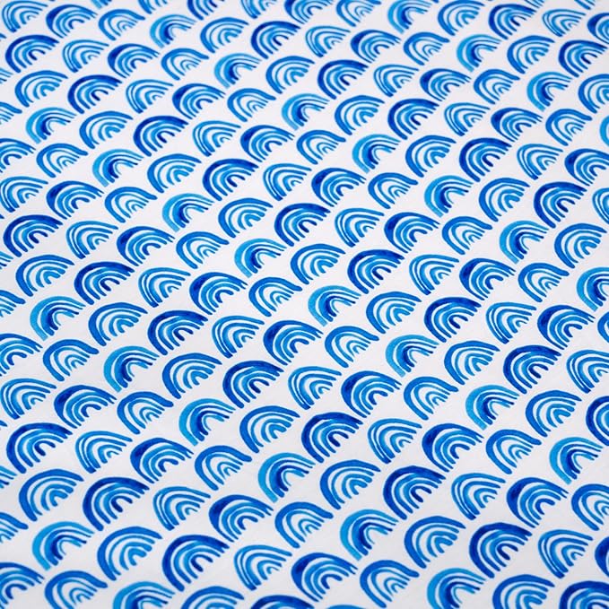 Little Sleepies Baby Crib Sheets, Buttery Soft Viscose from Bamboo Crib Sheets for Boys & Girls, Toddler Bed Sheet, Standard Crib Mattress Sheet, Super Stretchy & Elasticized (Blue Rainbows)