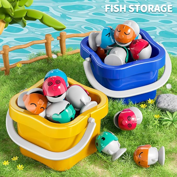 Magnetic Fishing Game for Kids Toddlers 3-5, 70 pcs Fishing Toys for Kids Toddlers 3-5, Fishing Table Toys Board Game Birthday Gifts for 3 4 5 6 7 8 Years Old Toddler Kid