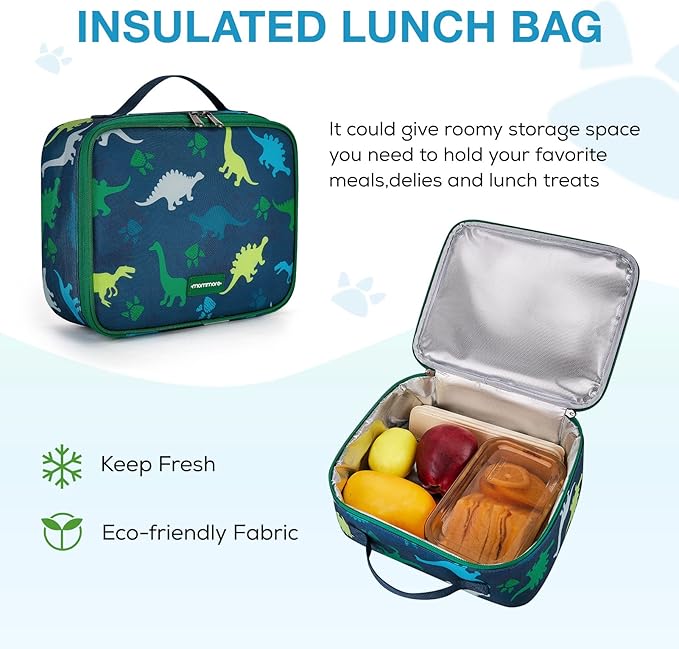 mommore Kids Backpack for Boys Girls Preschool Kindergarten Backpacks Lightweight Elementary School Bookbag with Lunch Box