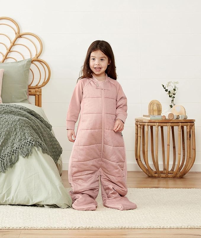 ergoPouch Sleep Suit Bag 3.5 TOG – Baby Sleep Sack & Wearable Blanket, 2-in-1 Convertible Sack to Suit with Legs for Safe Movement, Regulates Temperature Overnight, Unisex (4-6 Years, Berries)