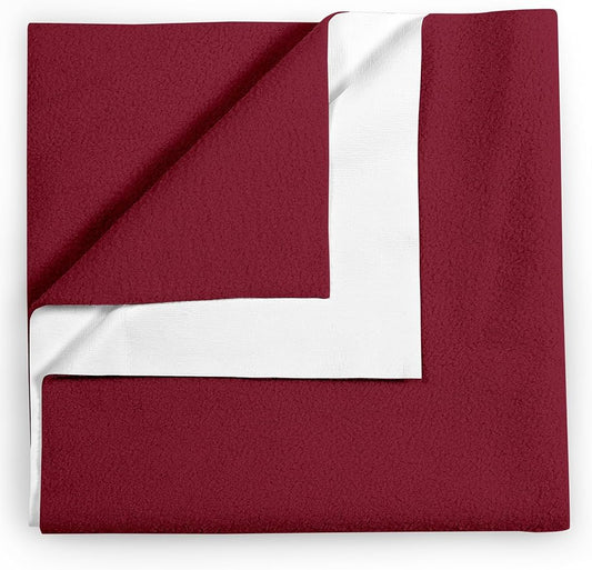 Waterproof Mattress Protector for Adults and Kids, Reusable Mattress Protector (Maroon, 19 x 27 Inch)