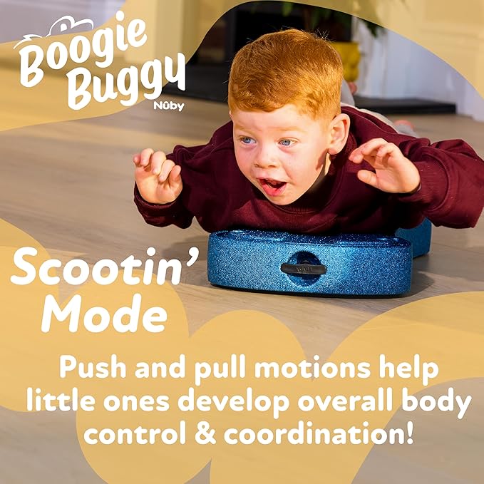 Nuby Boogie Buggy 3-in-1 Scooter for Kids – Walker, Scooter & Caster Board, Lightweight EPP Foam, Waterproof, Indoor & Outdoor Ride-On Toy, Balance & Coordination Development, Blue Boogie Buggy