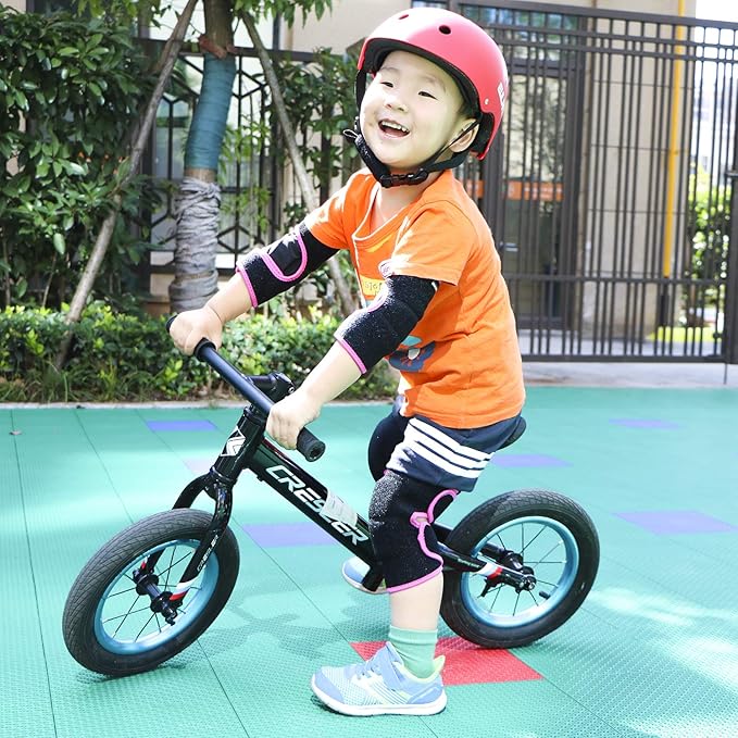 Eulant Adjustable Soft Elbow and Knee Pads for Kids, Child Protective Pad Sets for Bicycle, Roller Skating, Basketball, Football, Volleyball, Dancing, Kneeling