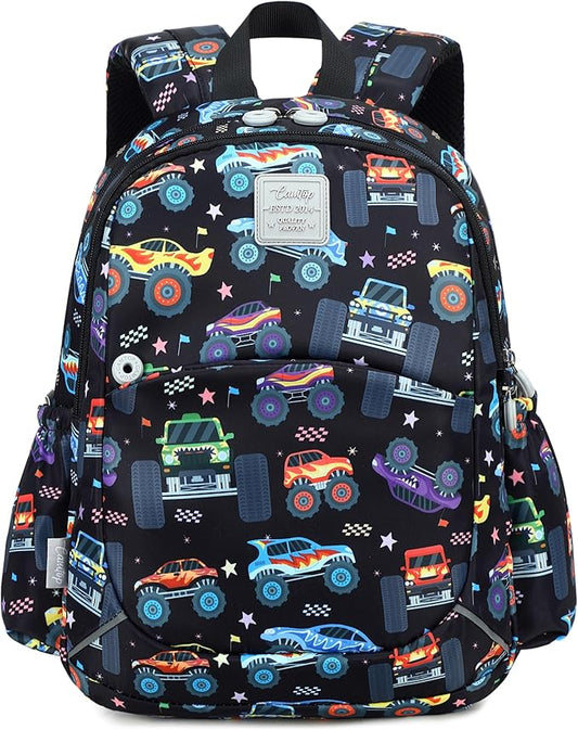 CAMTOP Toddler Backpack for Boys Girls 2-4, Kids Backpacks for Kindergarten Preschool, 12" H Small Bookbag for Daycare Travel (L - Black, 15"- Fit A4 Folder)