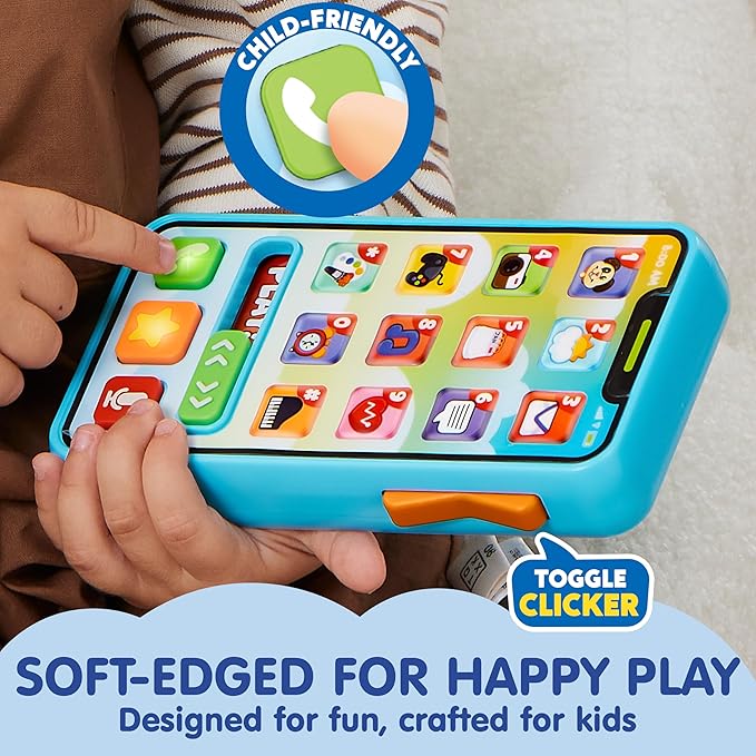 JOYIN Baby Toys 6-12 Months - Cell Phone with 4 Game Modes & 50+ Music and Learning Phrases, Educational Toys for Toddlers 1-3, Kids Pretend Phone Birthday Gifts for Girls Boys Age 1 2 3 Year Old