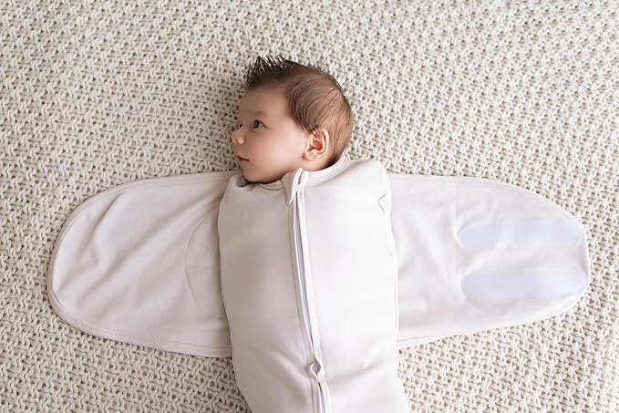 LullaBaby "Double Dream Swaddle: Exclusive Dual Wing Design, Pediatrician-Endorsed, Ultra-Soft Cotton, 2-4 Months, 12-20 lbs - Primrose Pink