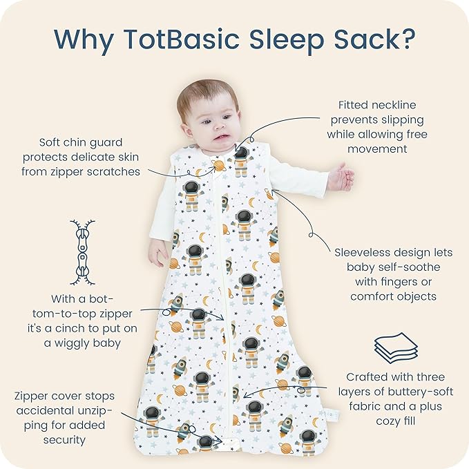 Toddler Sleep Sacks 2T-3T-4T, 0.5 TOG Light Summer Wearable Blankets, Extra Long XL Sleeping Bags, 2 Pack