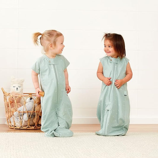 ergoPouch Sleep Suit Bag 0.3 TOG – Baby Sleep Sack & Wearable Blanket, 2-in-1 Convertible Sack to Suit with Legs for Safe Movement, Regulates Temperature Overnight, Unisex (8-24 Months, Sage)