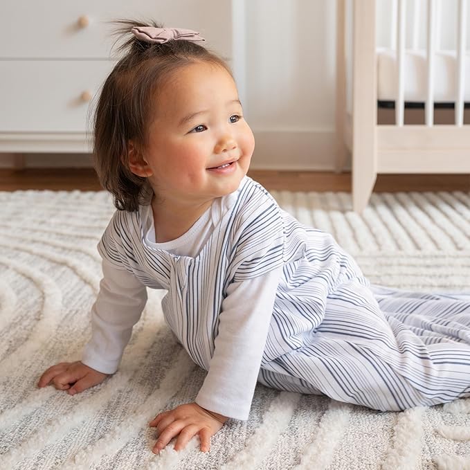 HALO SleepSack, 100% Cotton Wearable Blanket, Swaddle Transition Sleeping Bag, TOG 0.5, Blue Stripe, X-Large, 18-24 Months