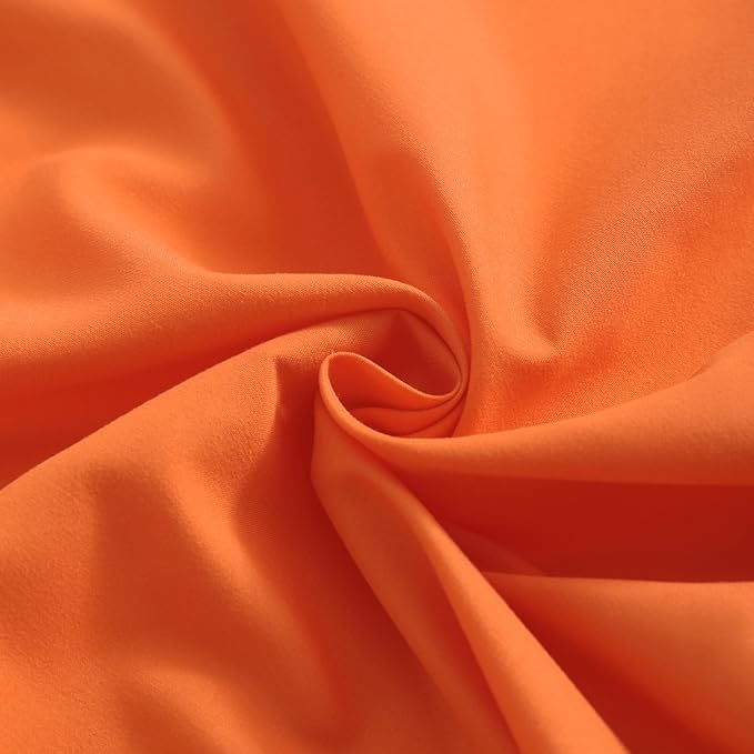 FLXXIE 2 Pack Microfiber Fitted Crib Sheets, Super Soft and Cozy Toddler Fitted Sheets for Standard Crib and Toddler Mattresses, 28x52, Orange