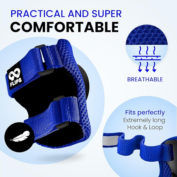 99FLIPS Knee Pads for Kids 3-12 Years - 6pcs Complete Set Certified by TÜV Rheinland - Knee Pads Elbow Pads and Wrist Guards for Kids and Toddler - Skateboard Roller Skates Scooter