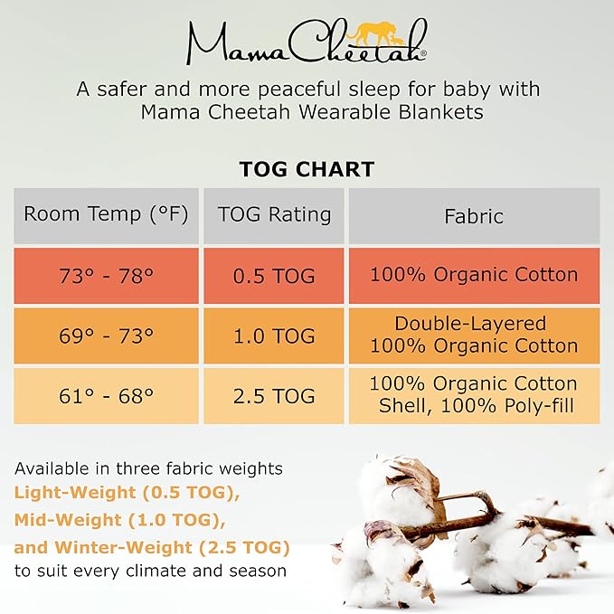 Baby Sleep Sack 1.0 TOG, Organic Cotton Baby Wearable Blanket with Two-Way Zipper, Swaddle Transition Baby Sleeping Bag, All-Season Sleep Sack for Newborn Infant Toddler Boy Girl, 24-48 Months, 1-Pack