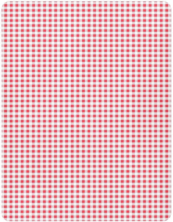 Fitted Crib Sheets for Boys Girls, Red and White Plaid Soft Breathable Mattress Cover for Standard Crib & Toddler Bed Mattress, 52 * 28 in.