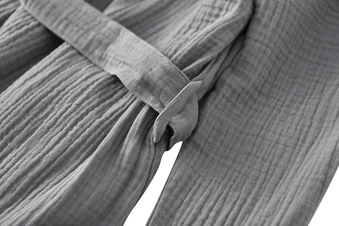 Organic Cotton Toddler Bathrobe, Soft and Breathable Baby Robe for Kid, Boy& Girl Hooded Robe Muslin