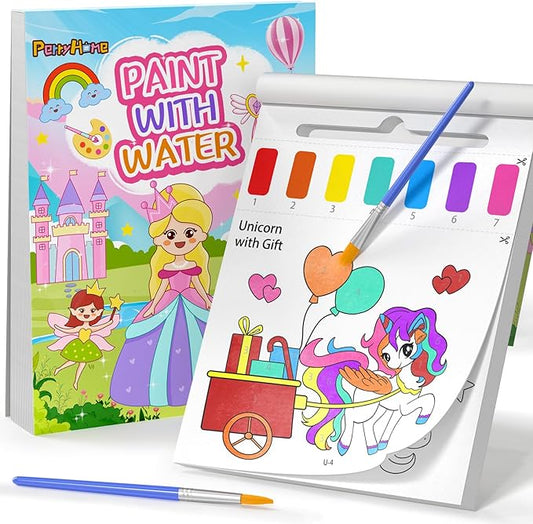 PERRYHOME Paint with Water Coloring Books for Kids,Mess Free Toddler Watercolor Painting Set,Unicorn Arts and Crafts Toys-Birthday Christmas Gifts for Toddlers Girls Ages 3 4 5 6 7 8