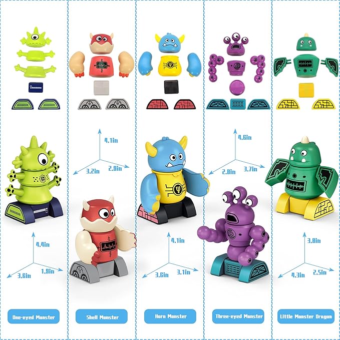 Gifts2U Magnetic Robots for Kids, 35 PCS Magnetic Blocks Set with Storage Box, Stacking Robots Toy STEM Educational Playset for Boys and Girls Ages 3-6