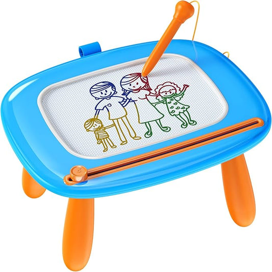 Smasiagon Toddler Girl Boy Toys,Magnetic Drawing Board for Toddlers,Early Learning Doodle Board Writing Painting Sketch Pad, Birthday Easter Valentines Day Gifts for 1 2 3 Year Old (Light Blue)