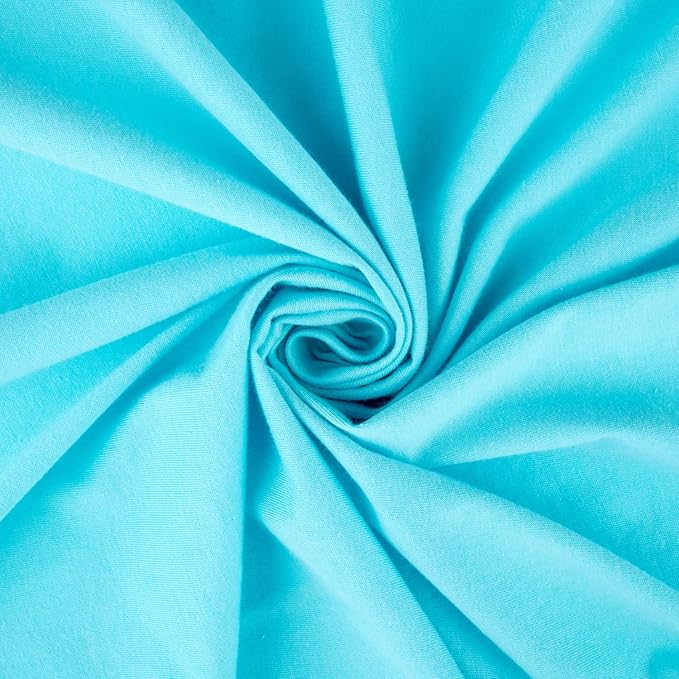 SheetWorld Fitted Baby Bassinet Sheet fits Mika Micky Bedside Sleeper 19 x 33, 100% Cotton Jersey, Hypoallergenic, Butter Soft, Solid Aqua, Made in USA