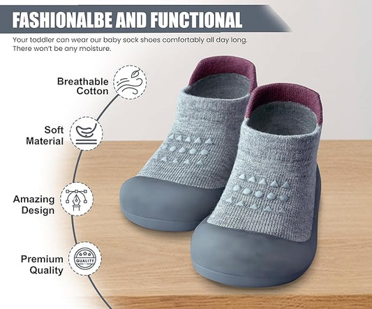 Baby Sock Shoes Boys Girls First Walking Shoes Non-Slip Slippers Soft Sole Sneakers Toddler Infant Babygirl