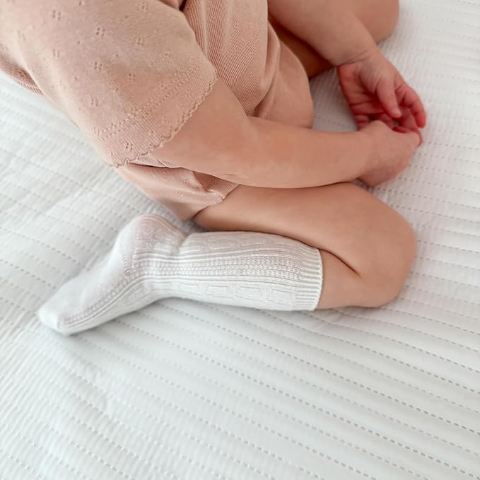 Dreamology Mini Crib Mattress Protector, 2 Pack, Mini Mattress Protector for Baby Girl and Baby Boy, Soft, Quilted Crib Mattress Pad Cover, Waterproof for Mini Mattress, 38x24 (White)