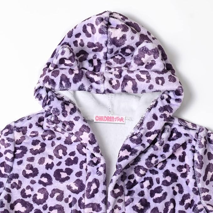 CHILDRENSTAR Girls Robe Kids Cat Bathrobes Plush Soft Fleece Pajamas Sleepwear