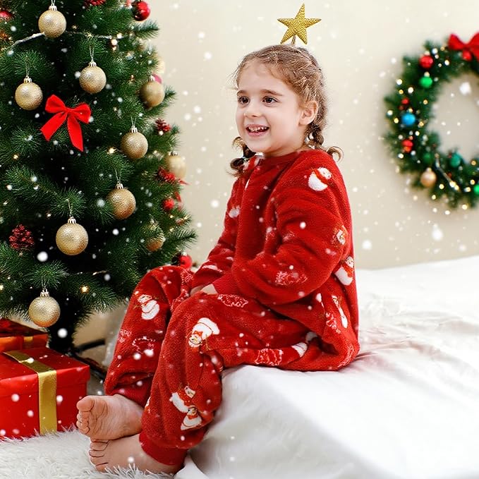 MICHLEY Toddler Flannel Sleeping Sack with Feet,Long Sleeve Baby Sleeping Bag 3-Way Zipper Super Warm Wearable Blankets