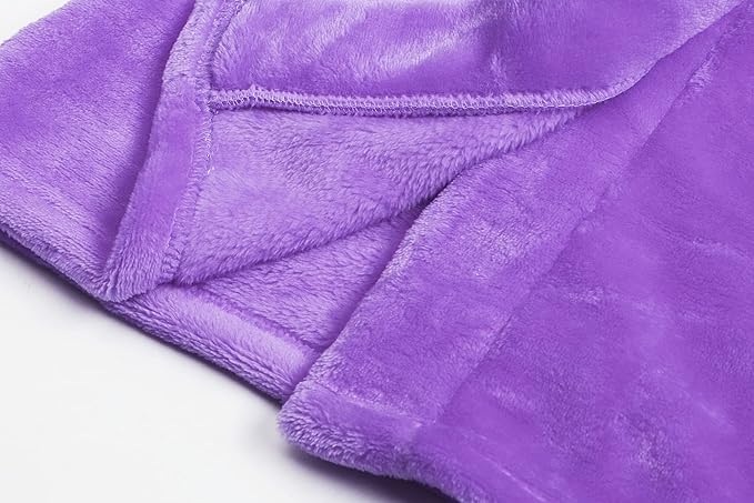 Girls Fleece Hooded Robes, Kids Soft Premium Fuzzy Bathrobe for Gifts, 2-12 Years