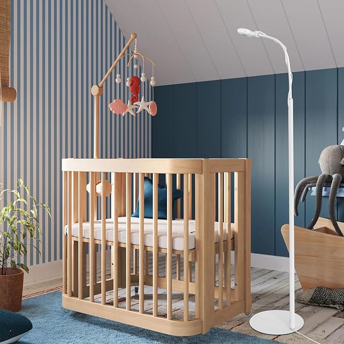 Floor Stand for Nanit Pro Baby Monitor, Gooseneck Swivel Holder Mount with Adjustable Height and Stable Base,Without Tools or Wall Damage(Camera not Included)