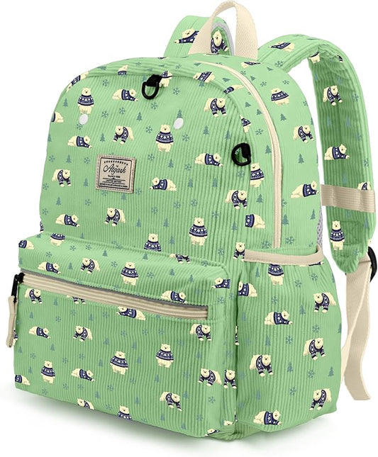 atgark Corduroy Toddler Backpack for Boys 2-5: Preschool Backpack for Boys