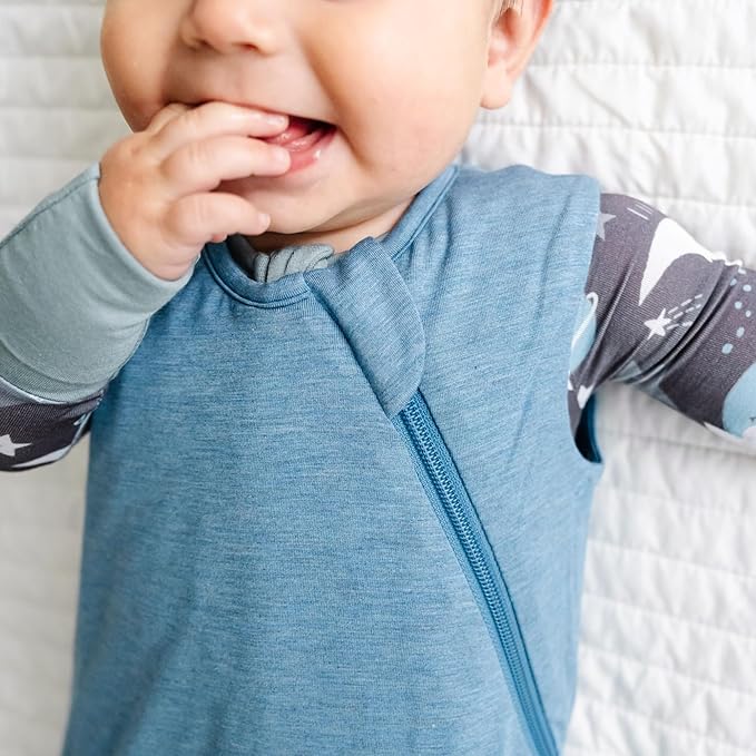 Little Sleepies Lightweight Baby Sleep Sack 0.5 TOG, Soft Viscose from Bamboo Sleep Sack, Newborn Essentials, 2-Way Zipper
