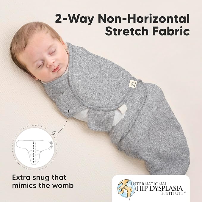 KeaBabies 3-Pack Organic Baby Swaddle Sleep Sacks - Swaddles for Newborns, Infant 0-3 Months, Baby Girls, Boys, Soft & Snug Newborn Sleep Sack, Nursery Swaddling Blankets (Cloud, XS)