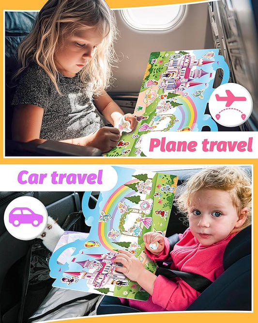 Walenced Reusable Sticker Book for Toddlers, Stickers for Kids, Toddler Craft Activities, Toddler Travel Toys Ages 3 and Up Boy Girl Birthday Gifts