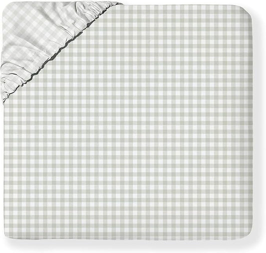 MakeMake Organics Organic Queen Fitted Sheet Set GOTS Certified Organic Cotton Fitted Sheet with Pillowcase Ultra Soft Non Toxic Breathable Hypoallergenic Colorful Neutral (Queen, Weaves)