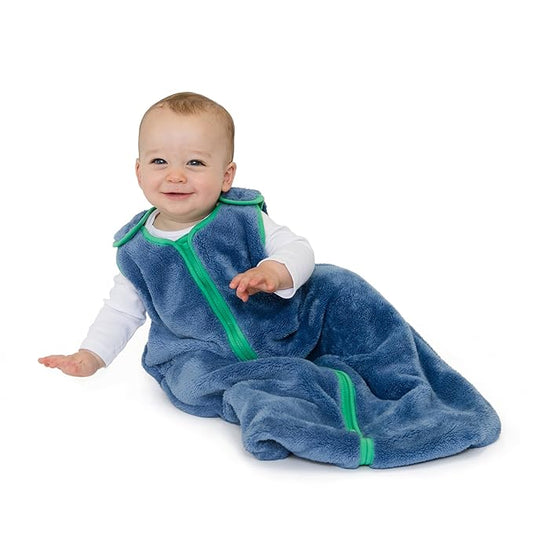 Baby Deedee Sleep Nest Teddy Baby Sleeping Bag, Fuzzy Dino, Medium (6-18 Months)