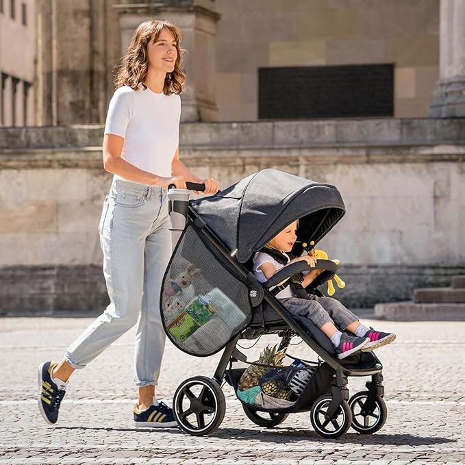 Accmor 2 Pack Universal Stroller Organizer, Side Sling Stroller Organizer, Mesh Cargo Net Stroller Storage Caddy, Stroller Bag Accessories Fits for Uppababy, Nuna, Baby Jogger, Britax, Doona Strollers