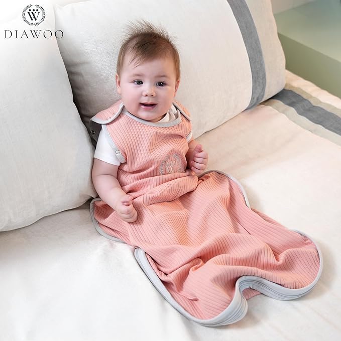 ThermaBloom Baby Sleep Sack (0.5–2.5 Tog)–Bamboo&Org.Cotton–Adjustable Sack (2–36 Months) with 2-Way Zipper&Belt Slot
