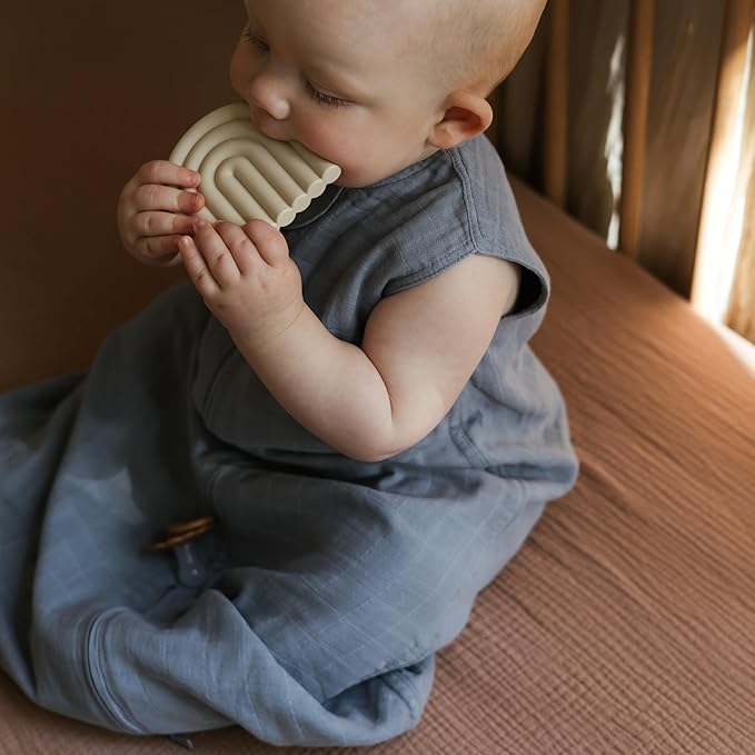 mushie Extra Soft Muslin Fitted Crib Sheet | 192 Thread Count | 28"x 52"(Natural)