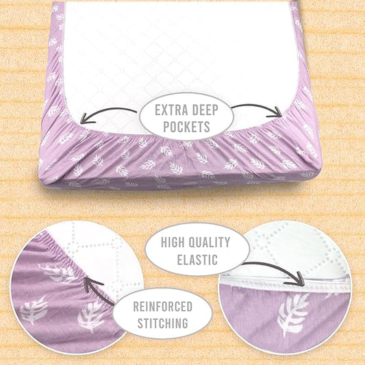 Bublo Baby 100% Organic Cotton 3 Pack and Play Sheets Fitted 38x24 – Soft Breathable Mini Crib Mattress Sheets for Baby, Portable Crib Sheets for Playpen or Travel Crib