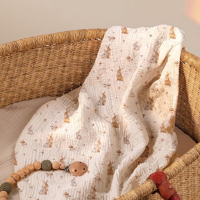 lulumoon Baby Bassinet Sheets Muslin: Cotton Bedside Bassinet Sheets Floral for Girls - Fitted for Bedside Sleeper Mattress