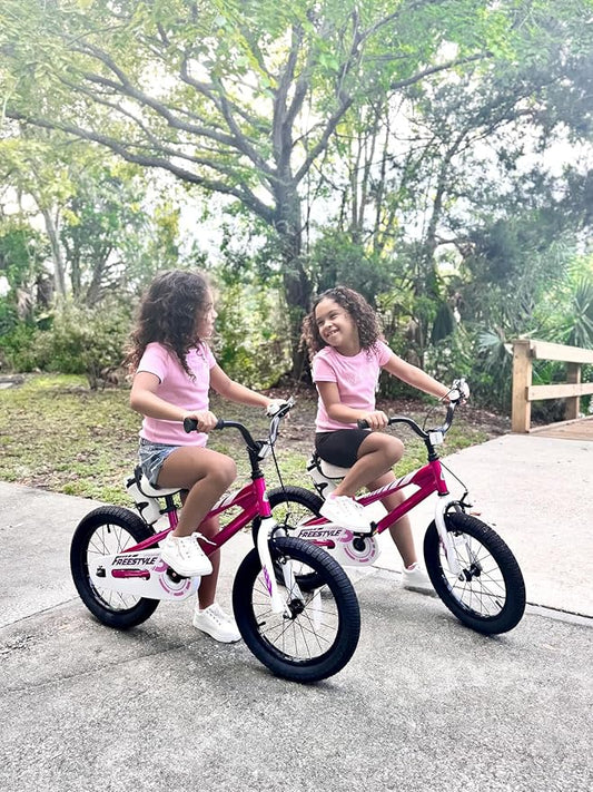 RoyalBaby Kids Bike Freestyle Classic & EZ Balance Pedal Switchable Bicycle, 12 14 16 18 Inch, 3-10 Years Toddler to Big Kids
