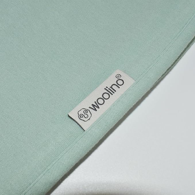 Woolino Merino Wool & Organic Cotton Baby Sleep Sack 2-24 Months – Ultimate 4-Season Baby Sleeping Bag, Universal Size Wearable Blanket, 2-Way Zipper & Adjustable Fit, Year-Round Use - Aloe
