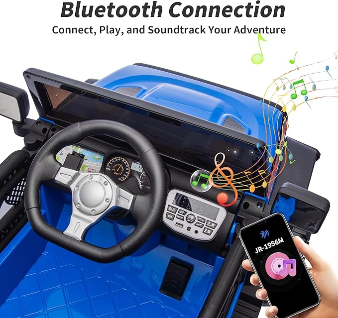 24V Kids Ride on Car, Kids Electric Vehicles Car Ride on Toy Truck for Toddlers 3-5 w/Remote Control, 400W Motor - Blue