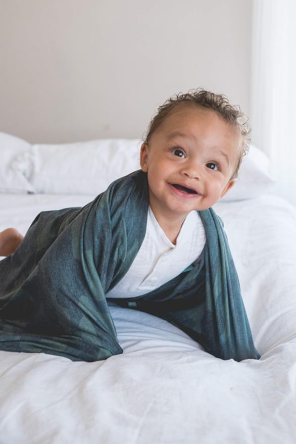 Copper Pearl Baby Swaddle Blanket - Premium Knit Baby Blanket, Large Soft Stretchy Receiving Blankets for Baby Boy and Girl, Swaddles for Newborn, Infant, and Toddler (Hunter)