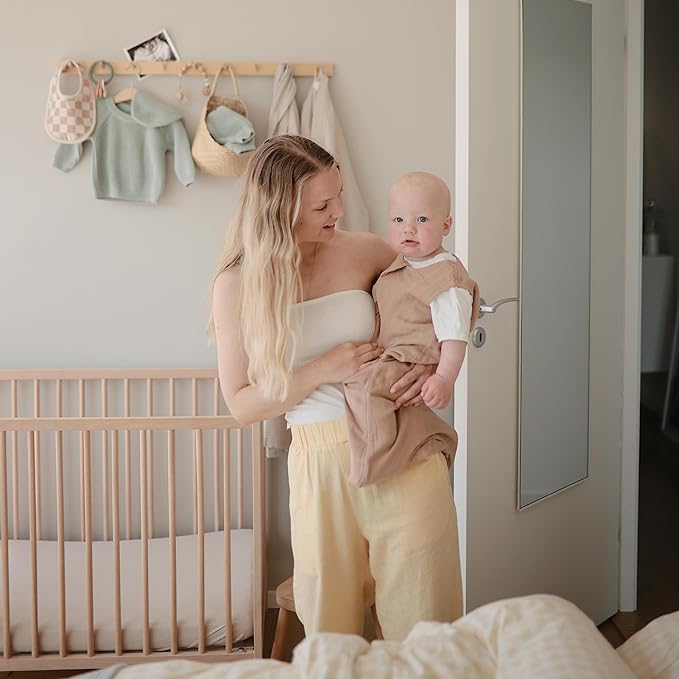 mushie Stretchy & Soft Crib Sheet | Fitted 28" x 52" (Sun)