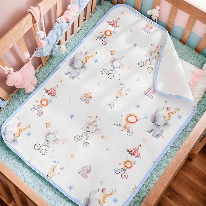 Crib Mattress Pad – Waterproof Changing Pad Cover | Soft Breathable Bassinet Protector, Pee Proof Sheet for Bedwetting Prevention, Overnight Infant Sleep Comfort, Potty Training Aid for Baby Nursery