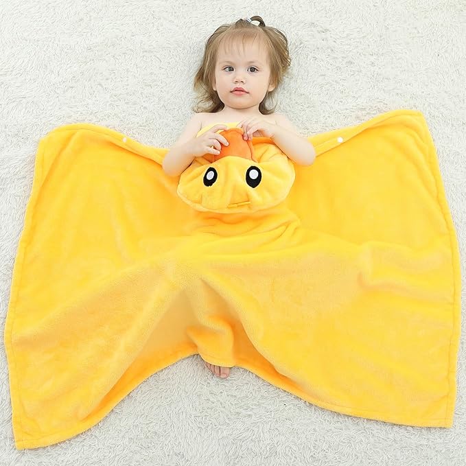 Wearable Blanket Hoodie for Kids Toddlers Hooded Towels Soft Cozy Wearable Throw Blanket Hoodie for Boys Girls